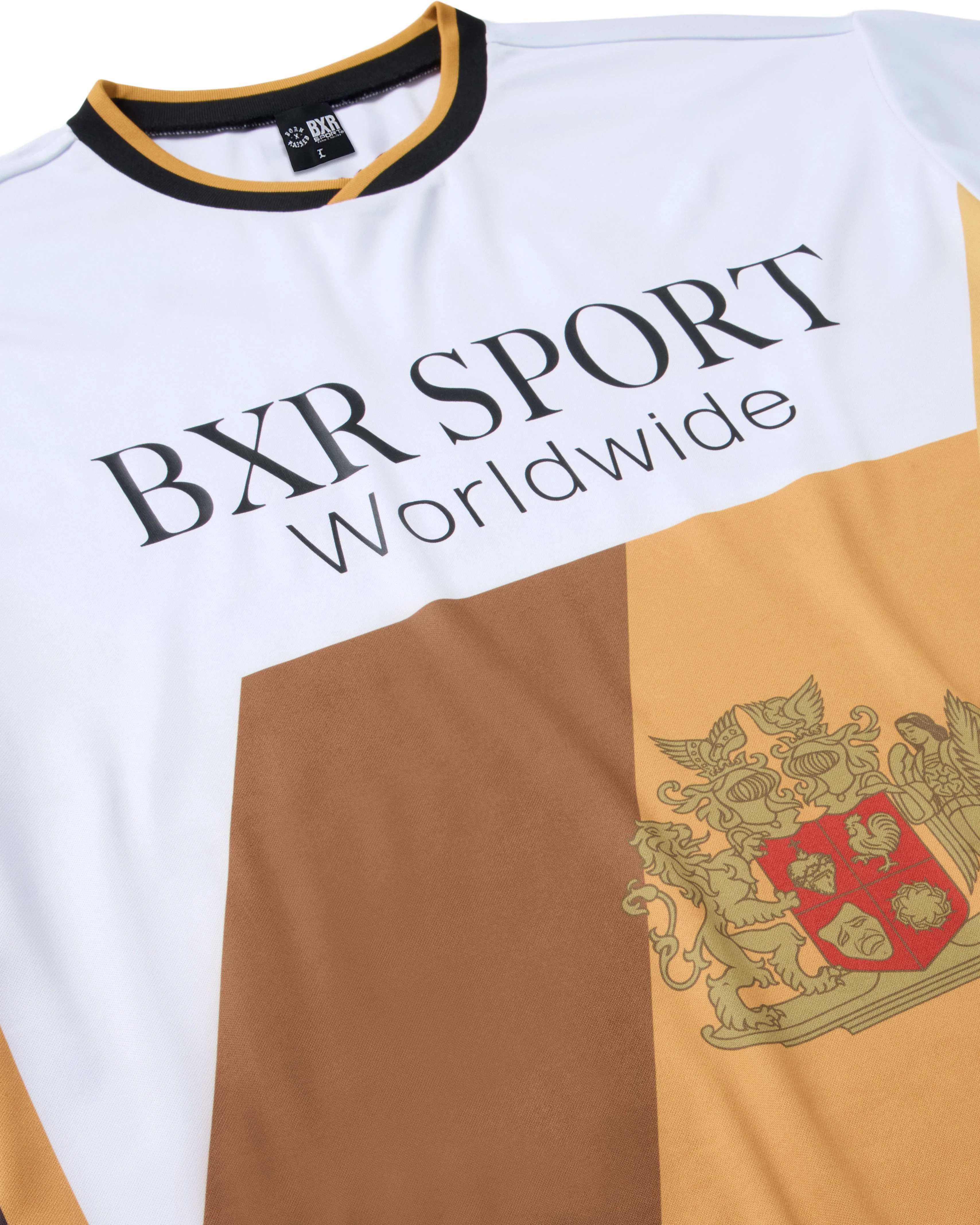 CREST SOCCER JERSEY: WHITE / GOLD - Image 3