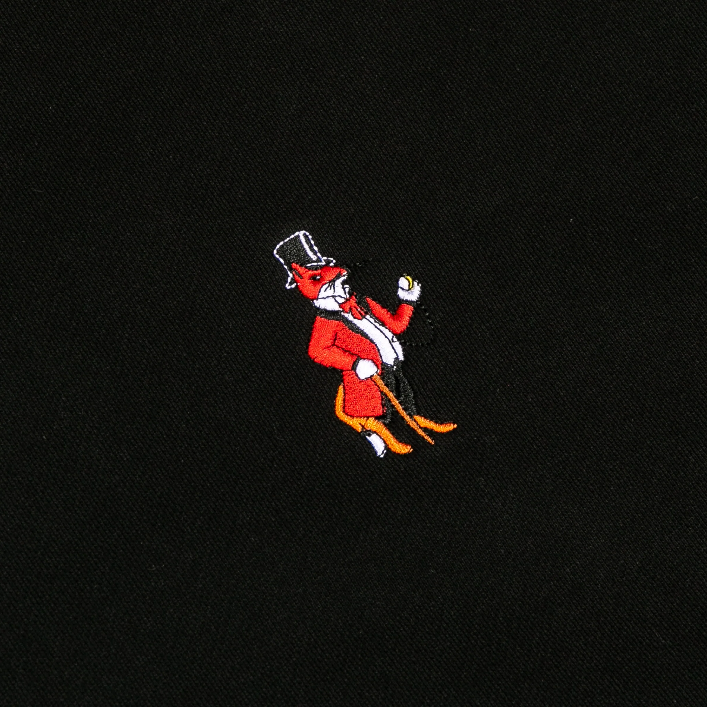 EMBROIDERED SNOOTY ROCKER CREWNECK: BLACK - Image 3
