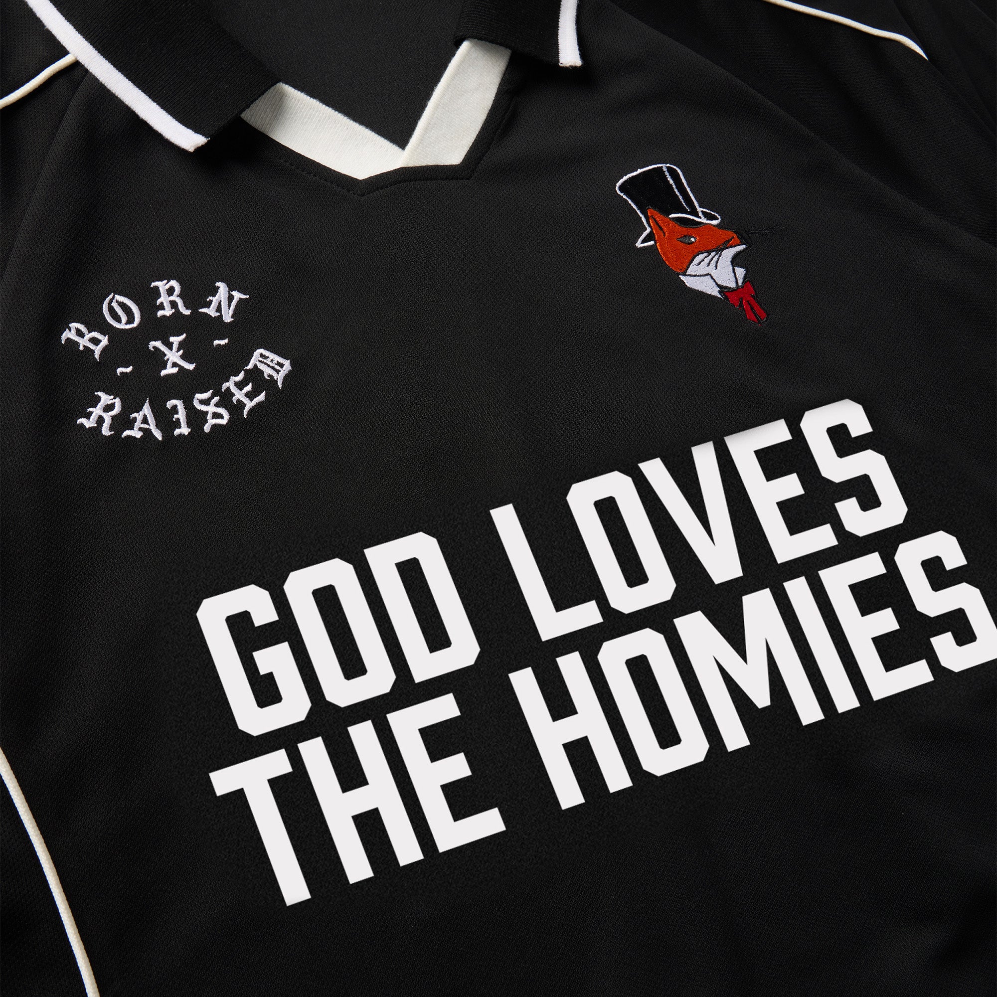 GOD LOVES THE HOMIES JERSEY: BLACK - Image 3