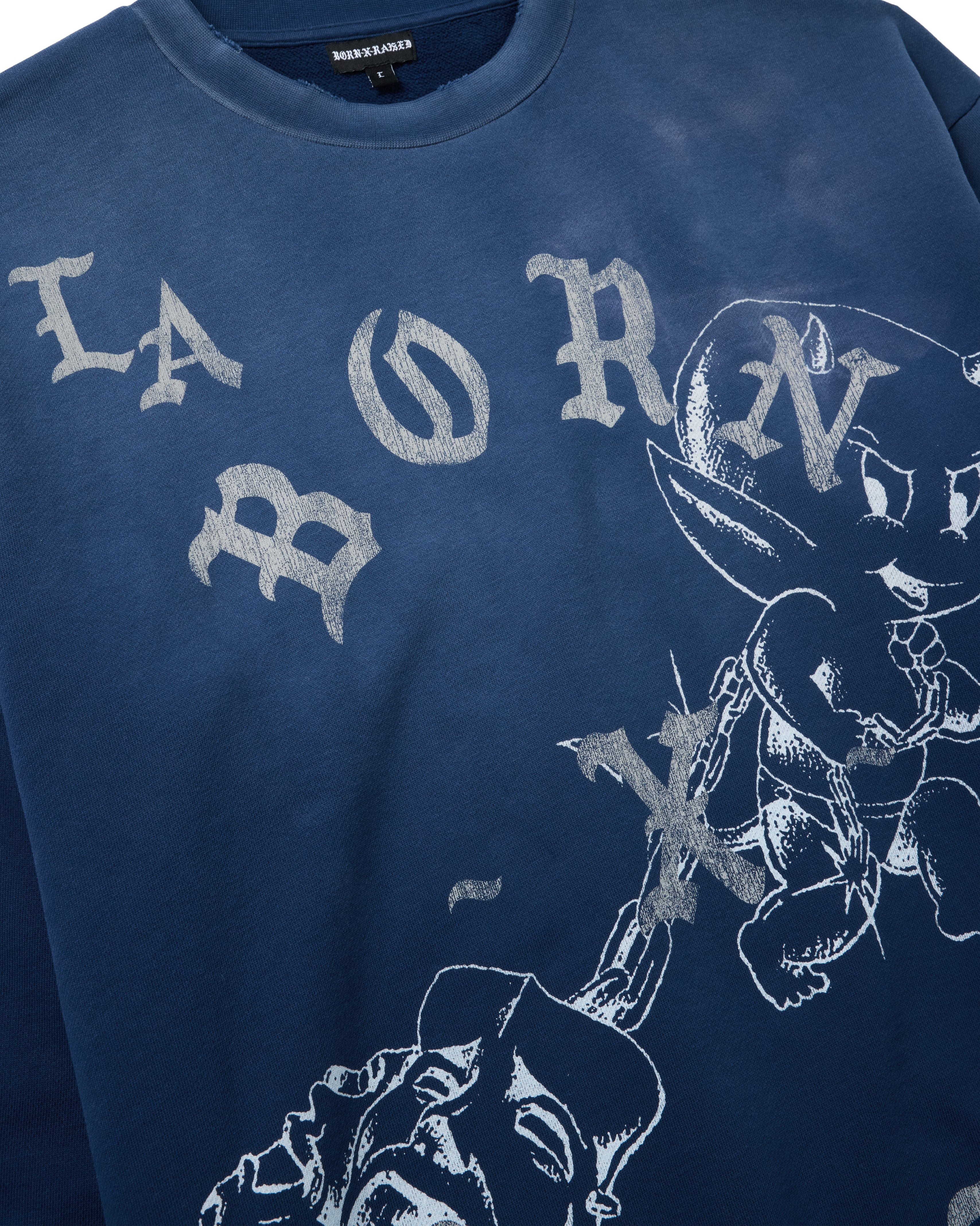 LIL DEVIL ROCKER CREWNECK: VINTAGE BLUE - Image 3