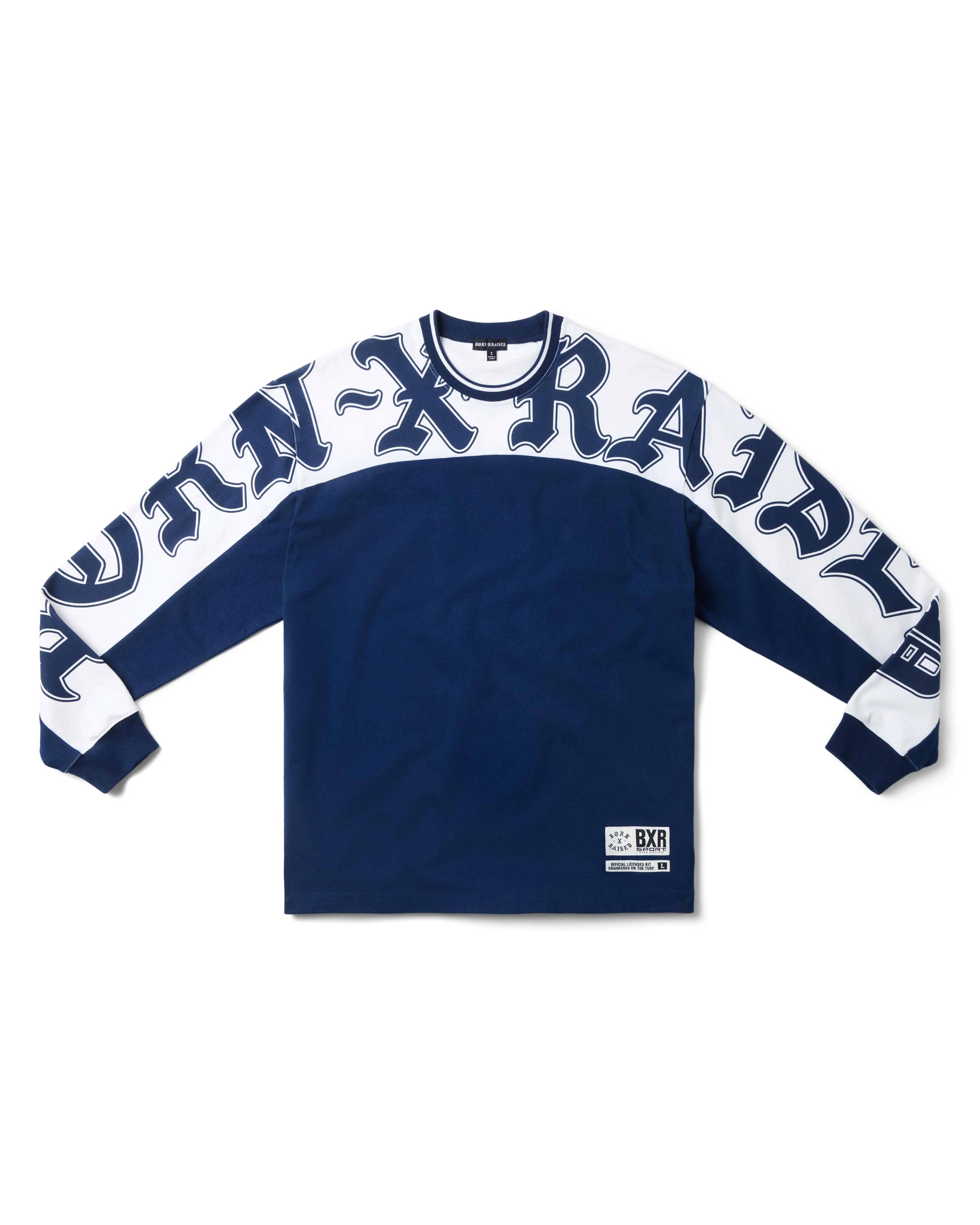 SHOULDER ARCH LONGSLEEVE: NAVY / WHITE - Image 3